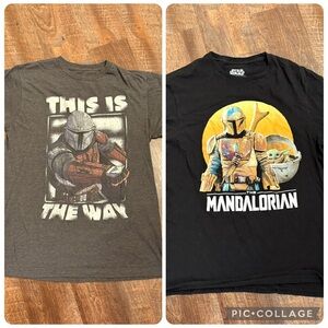 Two (2) The Mandalorian Shirts Size Medium